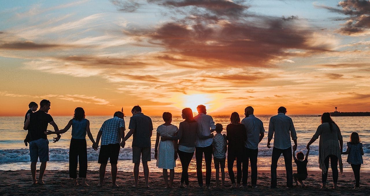 multi generational family on vacation