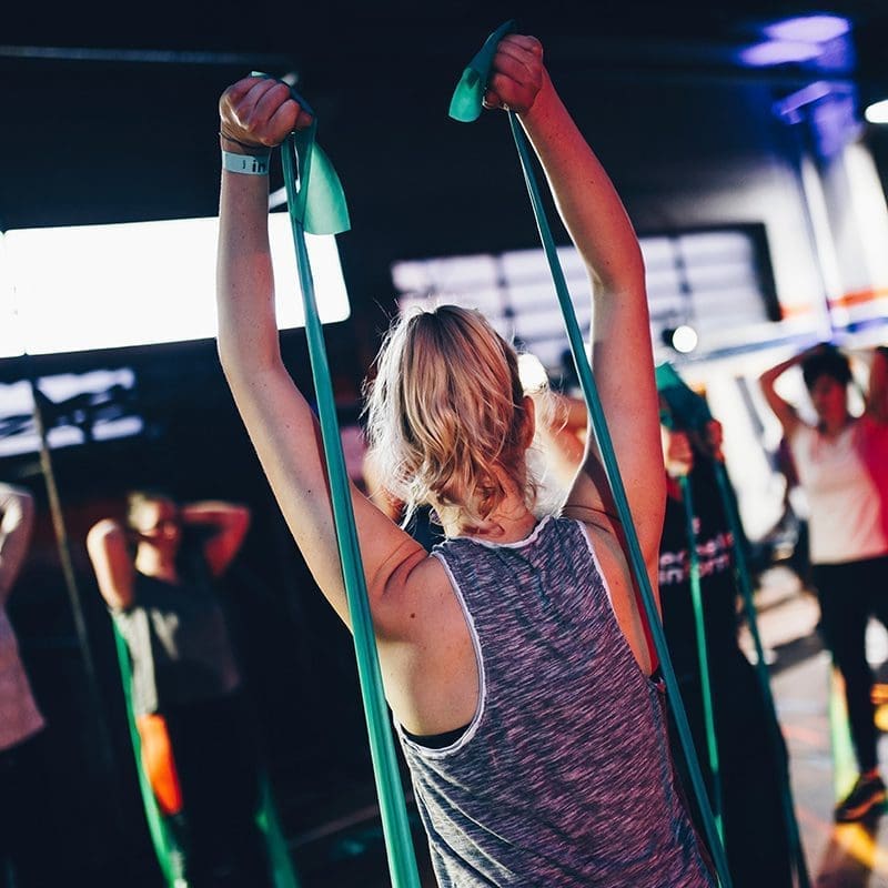 group of people working out Woman GYM workout