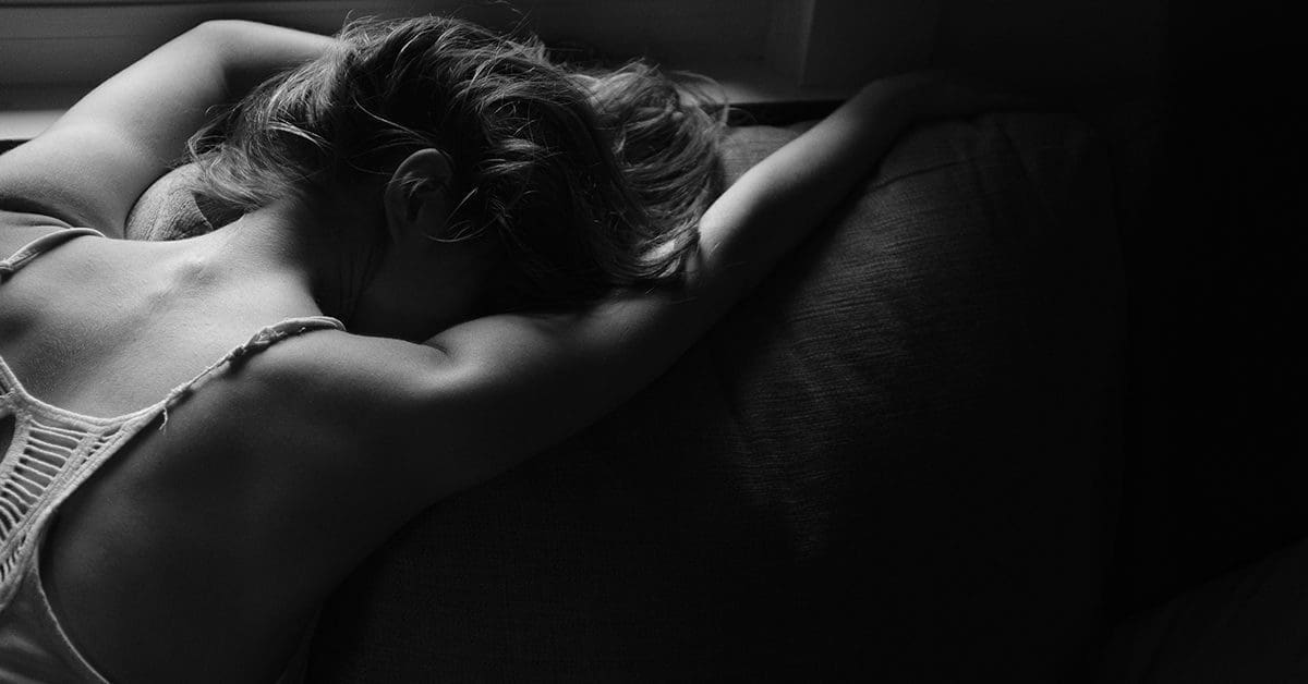 Woman feeling depressed