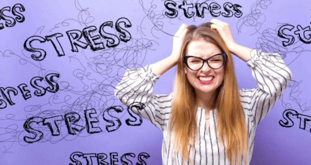 woman in stress