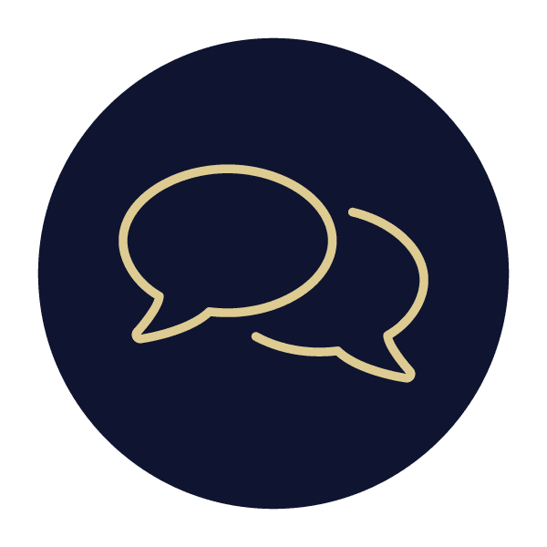 SPEECH BLUE conversation icon