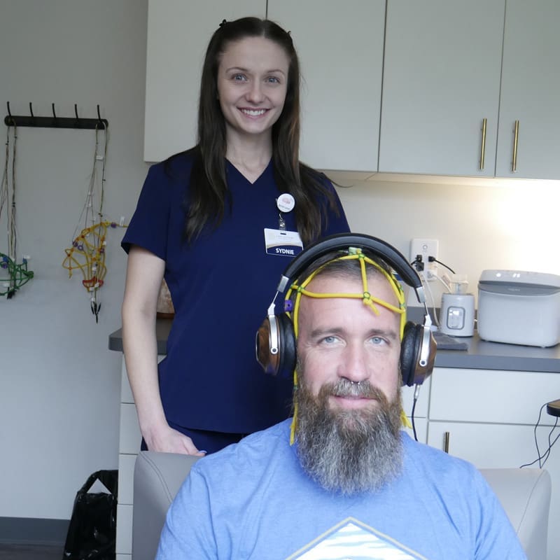Neurofeedback Patient with Practitioner
